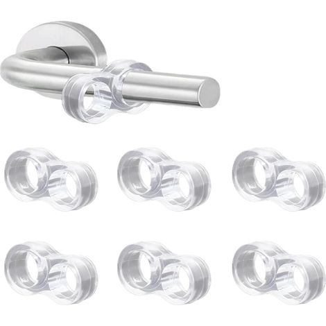 6 Pièces Protection Poignee Porte Transparents 8-Forme Butee de Porte Stop Porte pour Les Poignées de Porte (1/5)