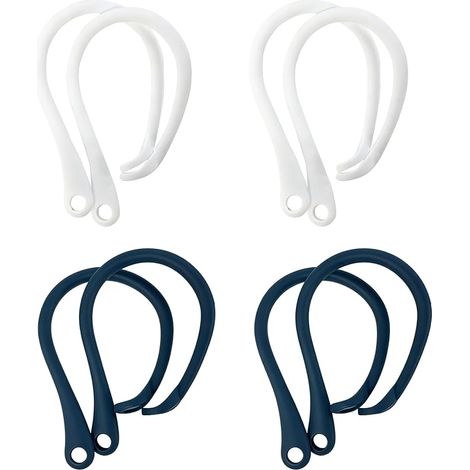 4 Paires Earhooks, Crochets pour Écouteurs, Crochets d'oreille Anti-Perte pour AirPods Casque Bluetooth Ajustables, Accessoires Sport Confortables Stables TPU, pour Exercices et Activités Extérieures (1/5)