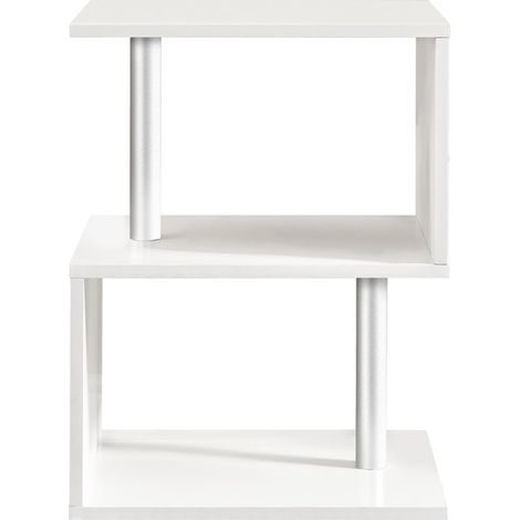 Bedside Table, S Shape End Side Table, Nightstand Living Room Bedroom Furniture (1/5)