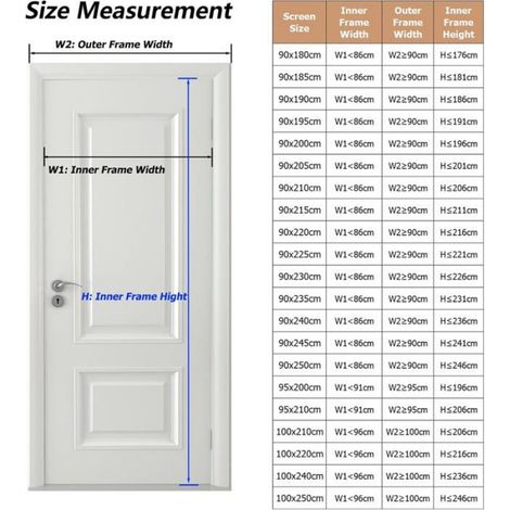 Moustiquaire Magnétique - 90x200 cm - Sans Perçage - Fermeture Automatique - 1 Pièce (1/5)
