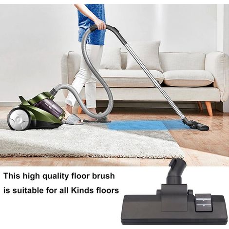 Brosse aspirateur universelle 32 mm/35 mm compatible pour Electrolux Rowenta Miele Dirt Devil avec roues pour moquette ou carreaux (1/4)