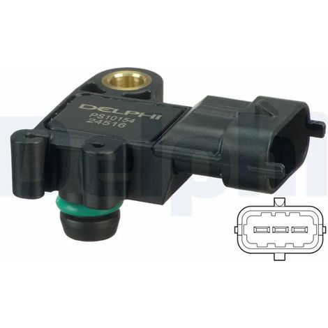 Capteur, pression de suralimentation Delphi Technologies PS10154 CITROËN 1682141