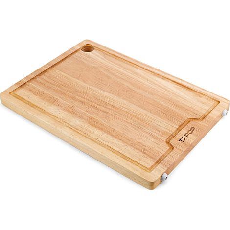 Planche à découper XL en bois réversible