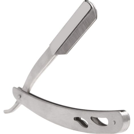 Klappbarer Rasiermesser mit gerader Klinge aus Edelstahl ohne