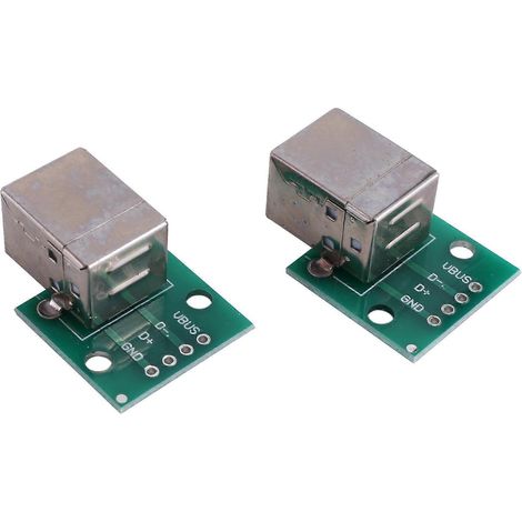 x USB Typ B Breakout-Board 2,54 mm Rastermaß Adapterstecker (1/5)