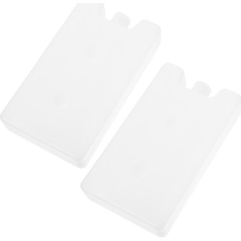Lot de 2 pains de glace pour congélateur, conçus pour un usage domestique quotidien. Refroidissement par la glace des aliments et des boissons. Dimensions : 16 x 9 x 3 cm. (1/4)