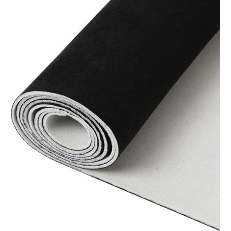 Tissu pour ciel de toit, en tissu au mètre, revêtement intérieur de ciel de toit en simili-cuir aspect velours avec dos en mousse de 4 mm, tissu pour réparation de revêtement intérieur de voiture