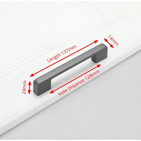 (Lot de 2) Poignées de porte de placard de cuisine en alliage d'aluminium, accessoires et quincaillerie pour meubles
