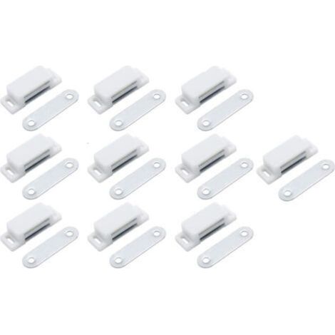 Loqueteau pour meubleLot de 10 boutons-pression magnétiques pour armoire à aspiration magnétique - Fermeture magnétique forte - Aspiration à porte unique (1/5)