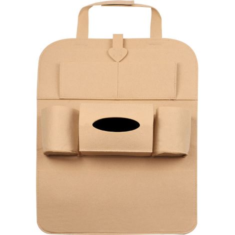 Sac de rangement pour voiture en feutre, sac à suspendre au dossier du siège auto (1/5)