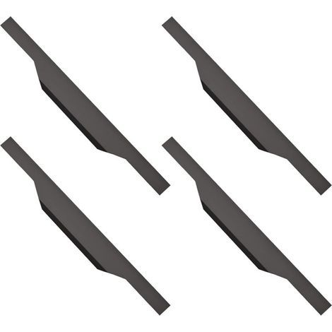 Poignée invisible pour armoire - Alliage d'aluminium noir mat 400mm - 4 pièces avec vis incluses (1/5)