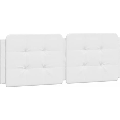 Maison Exclusive - Coussin de tête de lit Zadar blanc 140 cm similicuir (1/5)