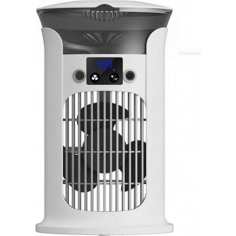 Raffrescatore d'aria silenzioso, 3 velocità, serbatoio dell'acqua da 880 ml, ricaricabile tramite USB, illuminazione a LED a 7 colori, non necessita di ventilazione, ideale per camere da letto e soggi (1/5)