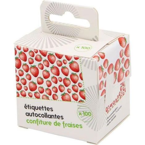 100 étiquettes pour confitures - Fraises (1/2)