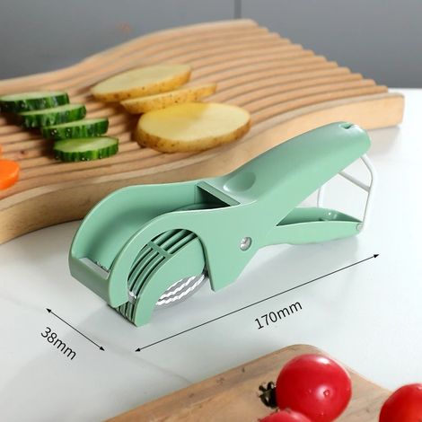 (Vert) Ustensiles de cuisine en acier inoxydable Trancheuse à légumes et fruits multifonctionnelle Accessoires de cuisine (1/5)