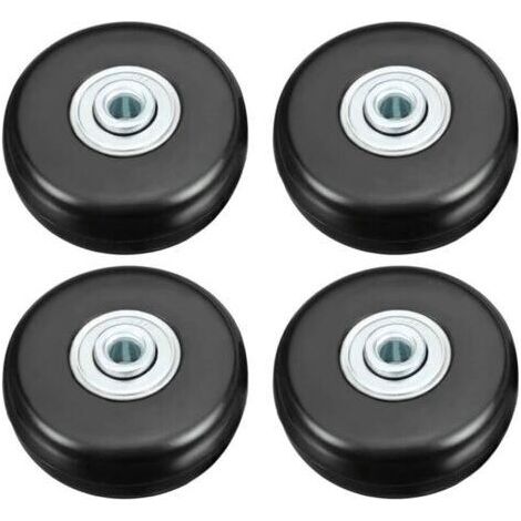 Kofferrollen, Gepäckreparaturrollen, robuste 50-mm-Gummirollen mit geräuscharmer Universal-Drehfunktion für Koffer, Gepäck, Rucksäcke und Reisegepäck
