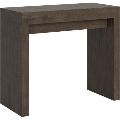Console extensible bois marron 40 à 196cm Ribo-Support 4 pieds (1/5)