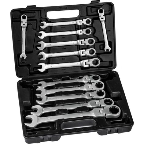 Set di chiavi a cricchetto metriche da 12 pezzi utensile combinato reversibile 3408153