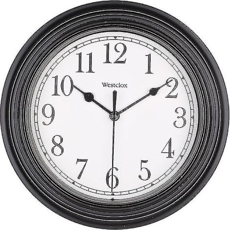 Horloge murale d'extérieur avec thermomètre, style rétro, étanche, AD4, pour jardin, patio, terrasse, piscine et décoration intérieure ou extérieure-AquaForge (1/4)