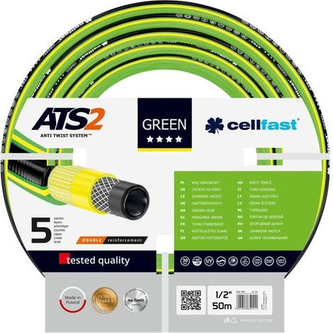 Perel Cellfast Green ATS2 Manguera de riego 1/2 pulgada 50 m verde