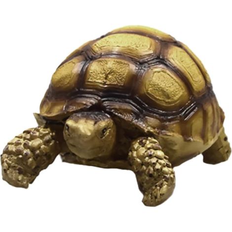 de tortue jaune réaliste en résine miniature décorative pour