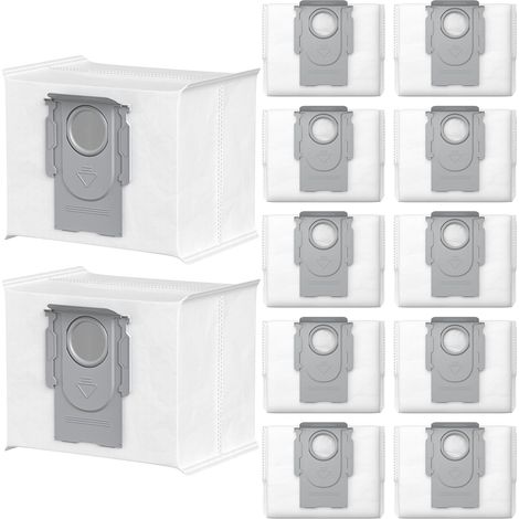 12 Stück Staubbeutel für Roborock Q7 L5+/Q10 S5+/Q5 Pro+/Q5 Max+/S8+/S8 Pro Ultra/S7 MaxV Ultra/S7 Pro Ultra/Q5+/Q7+/Q7 Max+/T8/G10S Pro/Q8 Max+ Staubsauger Absaugstation 3L Staubsaugerbeutel