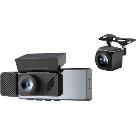 DVR para coche de 3,16 pulgadas, 3 lentes, HD, cámara de salpicadero para vehículos, cámara de tres vías, grabadora DVR, mini cámara de salpicadero, videocámara (1/5)