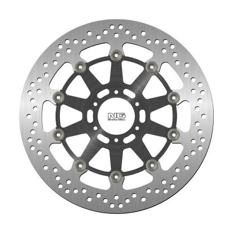 Disco freno anteriore NG per Aprilia Caponord 1200 '13-17, Yamaha FZR 1000 '87-95, XJR1200/1300 '95-99 (320x64x5mm) (6x8.5mm) flottante (centro in alluminio)