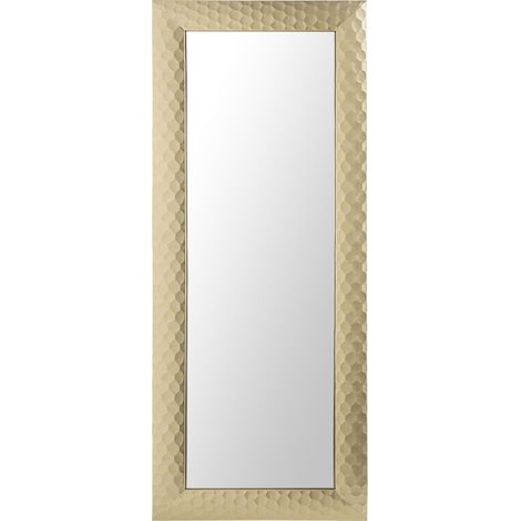 Espejo de pared con marco sintético dorado 50 x 130 cm rectangular Antibes