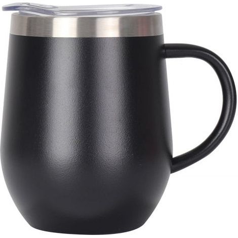 Tasse À Café Isolée - Acier Inoxydable 304 Double Paroi Vide - Couvercle Coulissant Étanche - 355 ml - Pour Voyage Et Maison (1/5)
