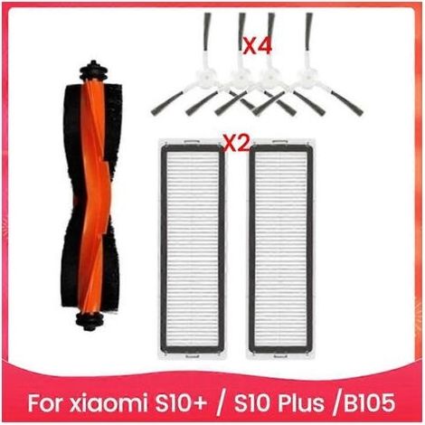 Accessoires pour aspirateur robot Xiaomi S10+ / S10 Plus / B105 : brosse latérale principale, filtre HEPA, lingette de rechange (1/5)