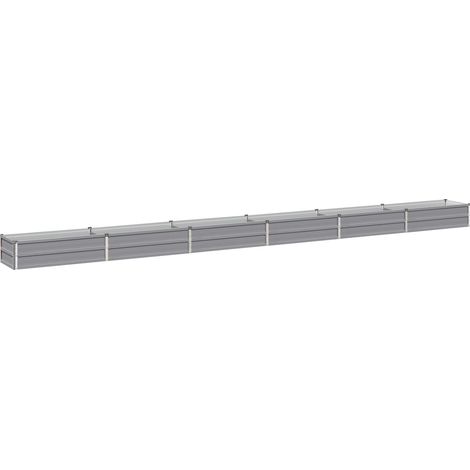 Raised Garden Bed Grey 480 x 40 x 24 cm cold-rolled steel vidaXL
