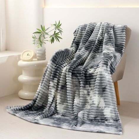 Plaid - Fausse Fourrure - 70 x 100 cm - Noir - Pour Canapé Ou Lit - 1 Pièce (1/5)