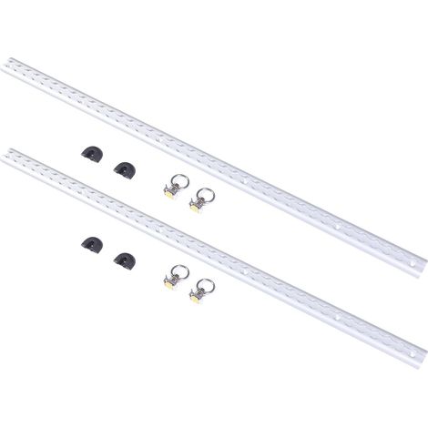 Système d'arrimage en L pour Camion, Lot de 2, Système d'arrimage en L avec 4 Raccords Ronds, extrémité de 1 Mètre, Motos en Aluminium, VTT, Vélos, Tracteurs Utilitaires, Camions Robustes (1/5)