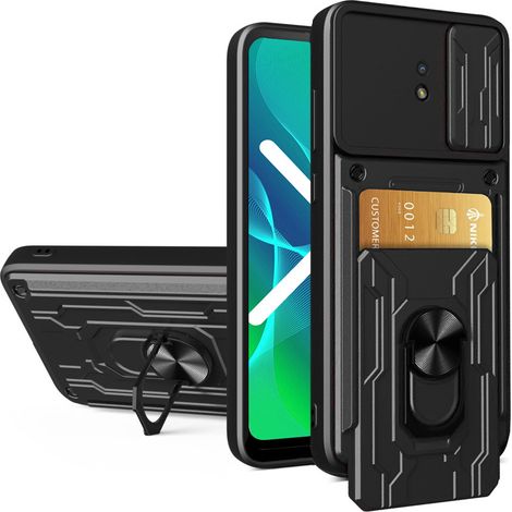 Funda para Nokia C10/C20, funda multifunción, color negro. (1/5)