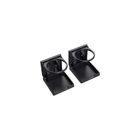 Stück universelle, verstellbare und faltbare Getränkehalter, schwarz, auslaufsichere Kunststoffbehälter, tragbar, 7,5 cm Durchmesser, für Auto, LKW, Boot, Van (1/5)