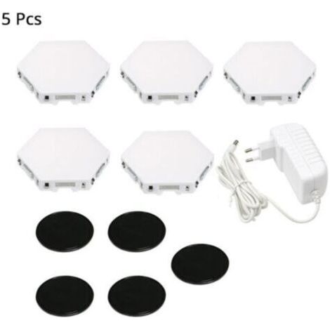 pièces lampe quantique modulaire lampe à LED éclairage tactile sensible hexagonale veilleuse lampes hexagonale applique murale