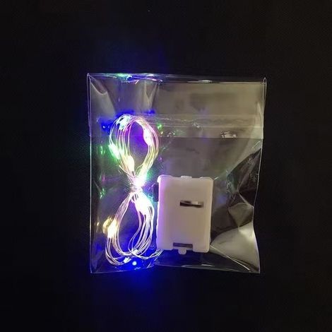 Guirlande lumineuse décorative en fil de cuivre pour sapin de Noël, guirlandes en forme d'étoiles, guirlandes lumineuses LED, décorations de Noël pour la chambre, guirlandes lumineuses colorées en fil