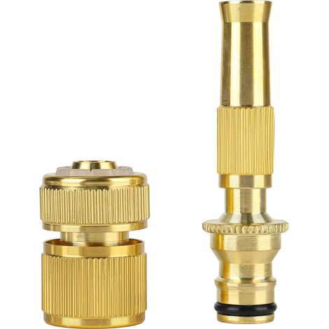 2pcs High Pressure Garden Hose Nozzle with Quick Release for 13mm (1/2") Hose for Garden Watering (1/5)