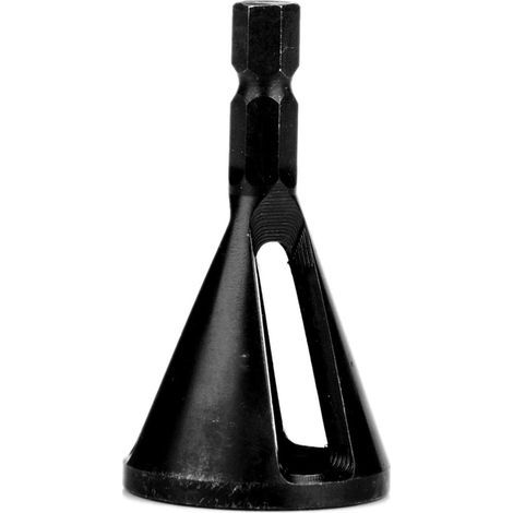 External chamfering deburring tool, black stainless steel HCS deburring cutter for removing drill bits and eliminating damaged extractors (1/5)