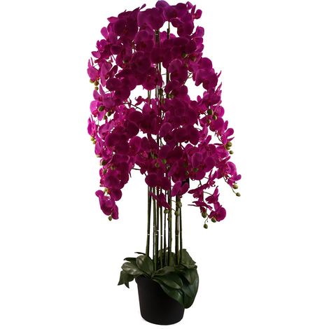 150cm Giant Purple Orchid Plant - Artificial - 189 flowers REAL TOUCH (1/5)