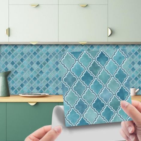 Lot de 30 autocollants 3D pour carrelage de cuisine et salle de bain Motif Motifs géométriques 2020 cm,Style J (1/3)