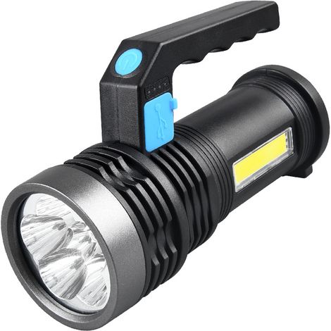 Lampe de poche à LED, lampe de poche tactique haute puissance, torche rechargeable par USB (1/4)