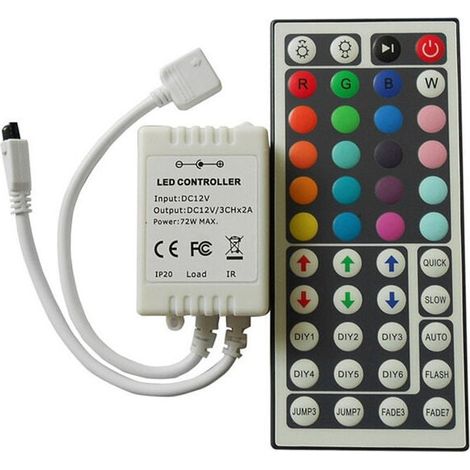 44 Key Touches IR Remote Control Télécommande Sans Fil, 12V 6A Controller Contrôleur pour Bande de RGB LED-LIAIKI (1/5)