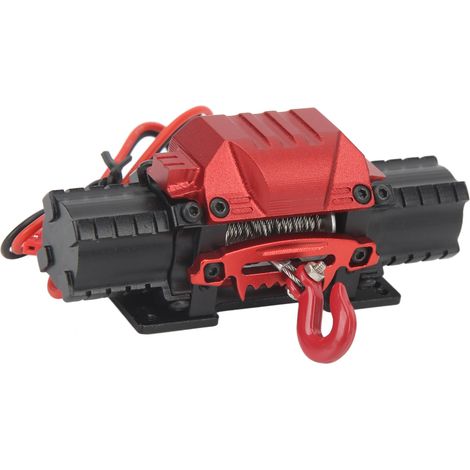 Treuil professionnel en alliage d'aluminium haute simulation pour voitures RC, double moteur, noir (1/5)