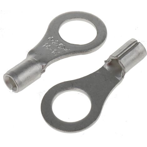 Cosses à œillet RS PRO, Non-isolé, 2.5mm², M6, 11.6mm