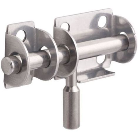 Lot de 4 Pièces Loquet de Porte en Acier Inoxydable - Verrou de Sécurité pour Portes de Salle de Bain, WC, Fenêtres, Meubles et Portes en Bois - Avec vis autotaraudeuses (1/4)