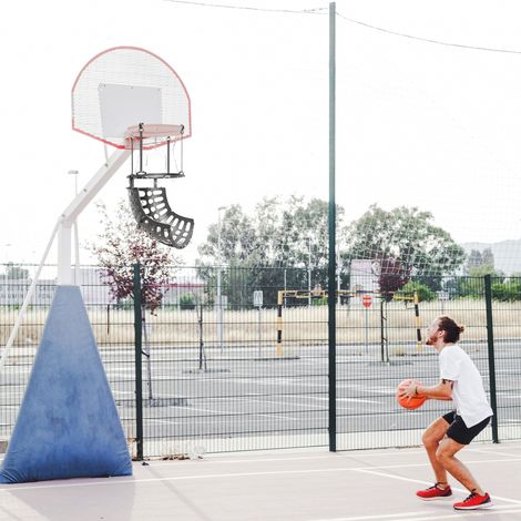 Retour de ballon de basket-ball, Hauteur Réglable, Noir (1/5)