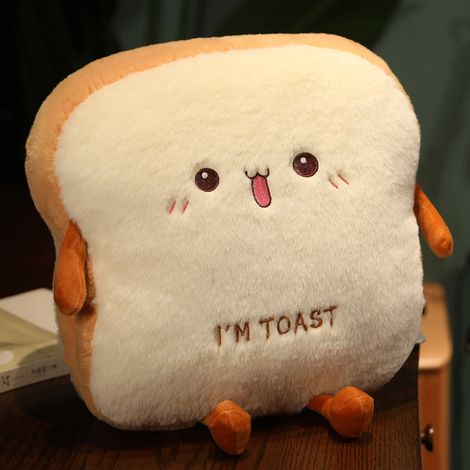 [Strict Selection] Toast Handwärmerkissen, tragbares Heizkissen, gepolsterter Handüberzug, praktisches Accessoire für ein Nickerchen im Winter (Toast, 40 cm x 12 cm) (1/5)