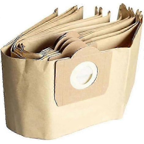 Sacs pour aspirateur Kärcher WD3, lot de 5 sacs droits compatibles avec les modèles Kärcher WD3, WD3 Premium, WD3200, WD3500P, A2204, A2534 et SE4001 S202 (1/5)